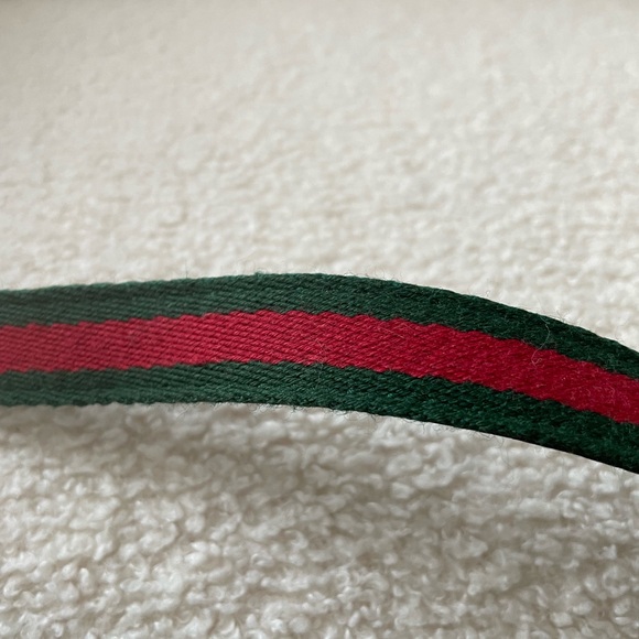 Gucci interlocking red and green leather belt - Picture 3 of 7